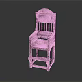 Traditional Wooden Leisure Chair With Slatted Backrest Armrests And Woven Seat Design
