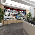 Modern Control Room Command Center 3d model