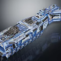 Futuristic Spaceship With Advanced Modular Structure For Interstellar Travel And Cosmic Exploration 3d model