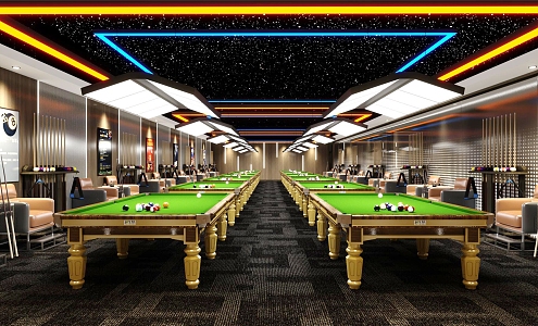 billiard hall billiard table billiard room billiard room 3d model