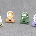 Cute Cartoon Shaped Electronic Appliances With Smiley Face Design In Multiple Colors For Desktop Decor