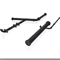 Black Metal Curved Pipes Mechanical Equipment With Tubular Design And Industrial Build