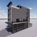 Modern Detached Villa Exterior Design With Large Glass Windows Wooden Accents Balconies And Greenery