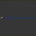 Futuristic Blue Sci Fi Weapon Featuring Double Pronged Spikes And Metal Parts