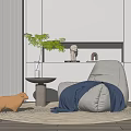 Modern Lazy Sofa Lazy Sofa Corner Set 3d model