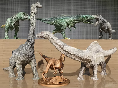 Various Colorful Dinosaur Reptile Models With Detailed Features And Different Poses 3d model