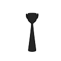Black Modern Decorative Ornament Set With Tall Sleek Conical Design