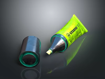 Black Adhesive Tape Roll And Yellow Glue Bottle Essential Household Supplies For Daily Use 3d model