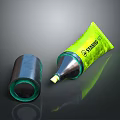 Black Adhesive Tape Roll And Yellow Glue Bottle Essential Household Supplies For Daily Use