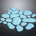 Natural Light Blue Stone Pieces For Wood And Stone Decorative Projects