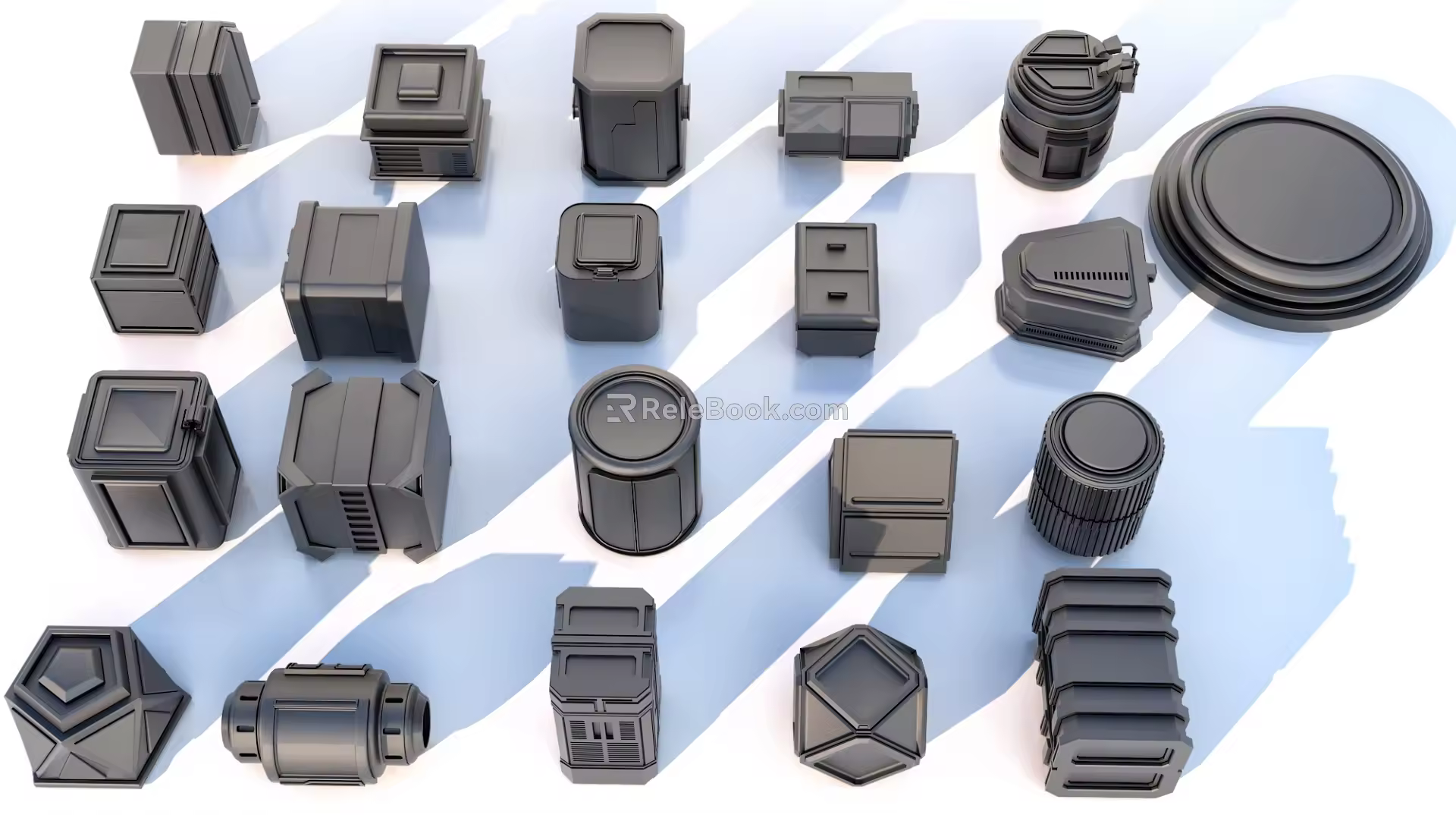 Sci-fi weapon box combination 3d model
