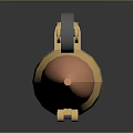 Isolated Shiny Metallic Bullet With Golden Casing And Copper Tip On Dark Background