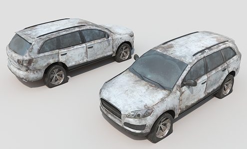 old car worn-out car 3d model