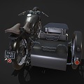 motorcycle three-wheeled motorcycle 3d model