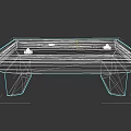 Modern Entertainment Table With Purple LED Lights And Smooth Tabletop Design