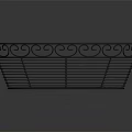 Decorative Metal Wire Storage Basket With Curved Scroll Design And Oval Shape