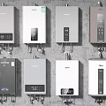 Modern Wall Mounted Electric Water Heaters With Digital Display And Various Colors For Daily Use