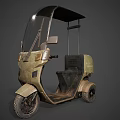 Electric Commercial Mobility Scooter With Canopy Windshield And Seats For Business Use