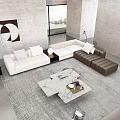 Modern Living Room Interior Design With White Sofa Grey Rug Coffee Table And Wall Art