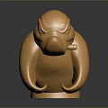 Elegant Golden Duck Shaped Decorative Furniture With Shiny Metal Surface