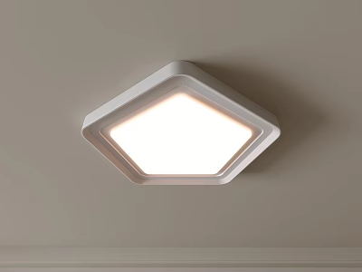 Modern Hexagonal White Ceiling Light With Soft Illumination For Home Interior 3d model