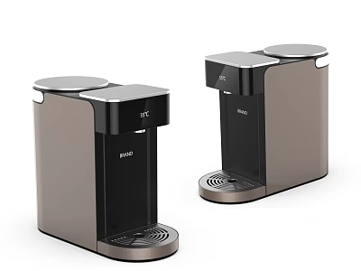 Modern Daily Electrical Water Dispensers With Sleek Black And Dark Gray Design For Home Use 3d model