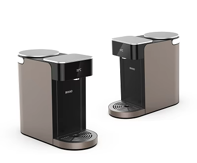 Modern Daily Electrical Water Dispensers With Sleek Black And Dark Gray Design For Home Use 3d model