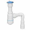 White Pipe Ornament Decor Combination With Curved Connector And Modern Design