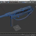 Machine Pistole mini submachine gun small submachine gun machine gun machine gun light machine gun low face number low model film and television level 3d model