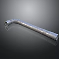 Silver Metal Bent Pipe Flexible Industrial Plumbing Equipment With Smooth Surface And Curved Design