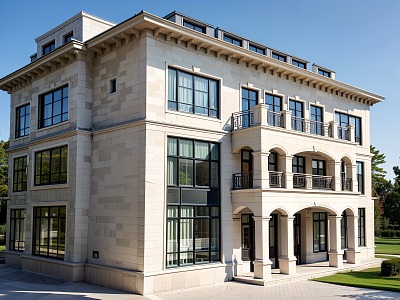 European-style French villa architecture model