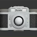 Vintage Electronic Camera Super Fexette Model With Silver Body And Black Leather