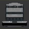 Portable Industrial Display Device With Gray Casing And Protective Screen Panel