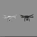 Smart Drone With White And Black Design Built In Camera 3d model