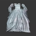 Elegant Stylish Ruffled Dress With Blue Purple Gradient Layered Ruffle Design