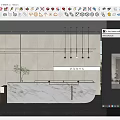 Modern Front Desk 3d model