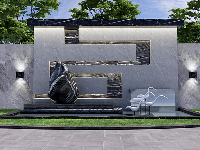 Modern Wall Landscape Wall model