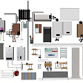 Essential Household Appliances Radiators Water Heaters Control Panels Pipes And Valves For Home Heating Systems