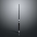 Sleek Modern Sword With Long Blade Dark Handle And Silver Accents