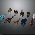 Colorful Fantasy Characters And Creatures 3D Models With Various Shapes And Vibrant Colors