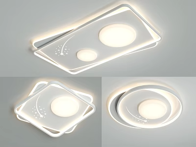 Modern Ceiling Lights With Various Shapes And Illumination 3d model