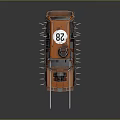 Orange Weaponized Modified Car With Spikes Blades And Roof Number 86