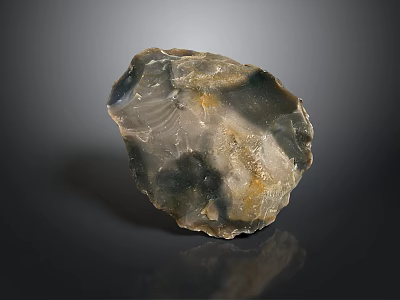 Natural Stone Sculpture Carving With Textured Surface And Artistic Design 3d model