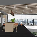 Modern Tea Room Office Tea Room 3d model