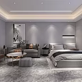 Modern Apartment Interior Design With Open Layout Bedroom Living Room Bookshelves And Plants