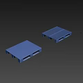 Industrial pallet vertical storage tray 3d model