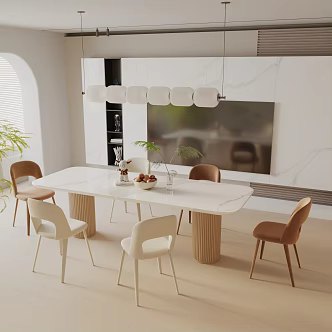 Modern table combination 3d model