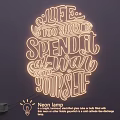 Inspirational Text Design Neon Lamp Combination For Creative Home Wall Decor