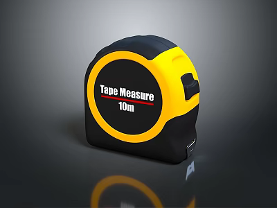 Black And Yellow Tape Measure 10m Length Practical Household Measuring Tool 3d model