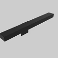 Modern Black Wall Lamp With Sleek Long Design And LED Light For Home Decor